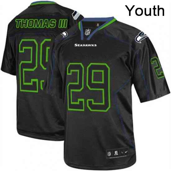 Youth Nike Seattle Seahawks 29 Earl Thomas III Elite Lights Out Black NFL Jersey